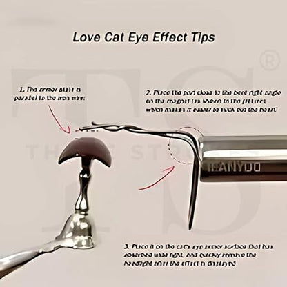 GV203 THR3E STROKES HEART MAGNET 3D Cat Eye Gel Polish Nail Magnet Tool for Nail Art Design Magnetic LED Polish Soak Off UV Gel DIY Magnet Stick Manicure Art Tools Kit for Salon Studio or Home (PINHeartMAGNET) (PIN)