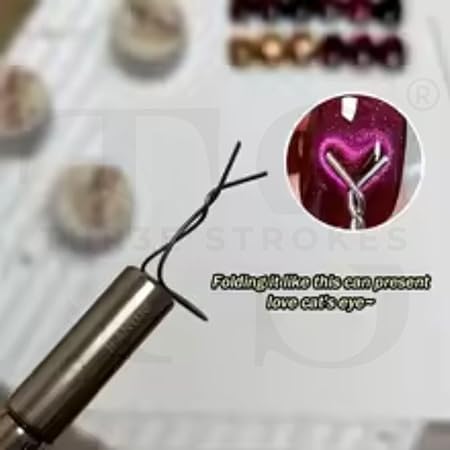 GV203 THR3E STROKES HEART MAGNET 3D Cat Eye Gel Polish Nail Magnet Tool for Nail Art Design Magnetic LED Polish Soak Off UV Gel DIY Magnet Stick Manicure Art Tools Kit for Salon Studio or Home (PINHeartMAGNET) (PIN)