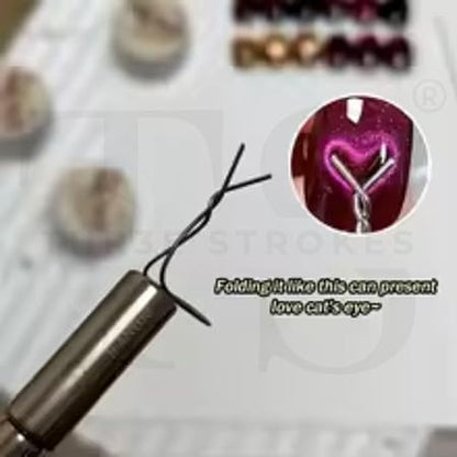 GV203 THR3E STROKES HEART MAGNET 3D Cat Eye Gel Polish Nail Magnet Tool for Nail Art Design Magnetic LED Polish Soak Off UV Gel DIY Magnet Stick Manicure Art Tools Kit for Salon Studio or Home (PINHeartMAGNET) (PIN)