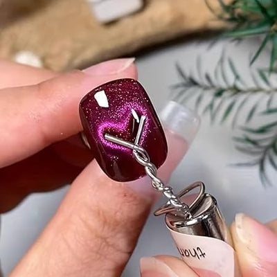 GV203 THR3E STROKES HEART MAGNET 3D Cat Eye Gel Polish Nail Magnet Tool for Nail Art Design Magnetic LED Polish Soak Off UV Gel DIY Magnet Stick Manicure Art Tools Kit for Salon Studio or Home (PINHeartMAGNET) (PIN)