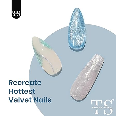 GV212 THR3E STROKES Gel NailPolish Cat Eye Gel Nail Polish Set, 6 Color Jelly Shimmer Glass Cat Eye Gel Nail Polish with Magnet Nude Reflective Clear Champagne Pink Purple Magnetic Gel Polish Gift Set 7ML (UV/LED LIGHT REQUIRED) (ASTEROID N54, )