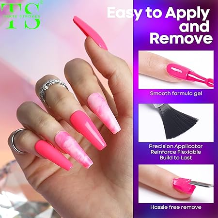 GV217 THR3E STROKES Gel Nail Polish Set - 6 Colors Gel Polish Glitter Gel Polish Sparkle Nail Polish Gel Manicure DIY Salon Nail Art Gifts (RAVE NEON (RN5347), 7.5ML)