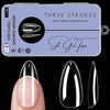 GV218 THR3E STROKES 120pcs Soft Gel Nail Tips, Gel X Nail Tips Clear Fake Nails Full Cover Soft Acrylic NailTips with Box for Extension Nail Manicure Salon Home DIY (Medium Almond)
