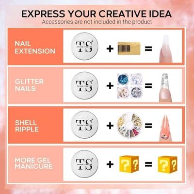GV226 THR3E STROKES Builder Gel for Nails – 15ml | Clear, White, Pink, Nude | Professional Hard Gel for Nail Extensions, Overlays & Sculpting | Salon-Quality UV/LED GelNail Builder (Nude)
