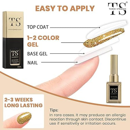 GV233 THR3E STROKES Jelly Gel Nail Polish, 15ml Sheer Neutral Translucent Soak Off Gel Polish, UV Light Cure for Nail Art DIY (UV LAMP NEEDED)(MACHINE SE SUKHENGI) (60 - SKY BLUE,)