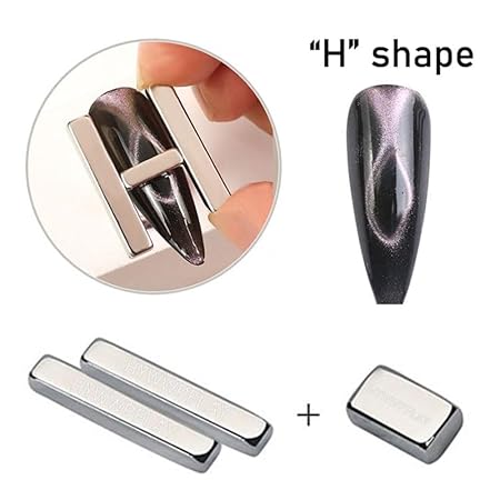 GV237 THR3E STROKES 5 Pieces Cat Eye Nail Magnet for Magnetic Gel Polish - Wood Stick Design Tool for DIY Home, Salon, Studio (5PCS SET)