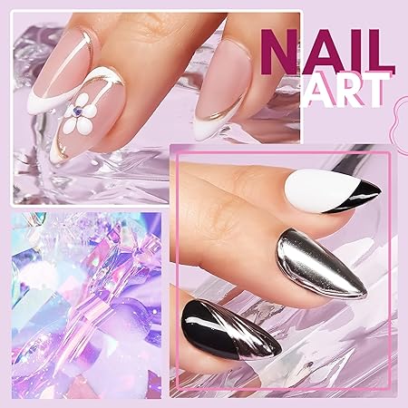 GV243 THR3E STROKES Gel Nail Polish Liner Set 8ML, 2 Color Nail Art Winter French Polish White Black for French Tip Swirl Draw Nail Soak Off UV Curing Built Thin Brush Manicure Set For Salon DIY