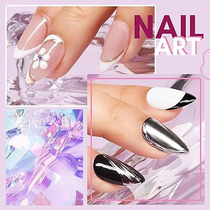 GV243 THR3E STROKES Gel Nail Polish Liner Set 8ML, 2 Color Nail Art Winter French Polish White Black for French Tip Swirl Draw Nail Soak Off UV Curing Built Thin Brush Manicure Set For Salon DIY