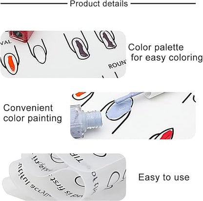 GV244 THR3E STROKES Silicone Training Mat for Perfect Acrylic Nail Application Non Slip, Reusable & Professional Nail Art Tool