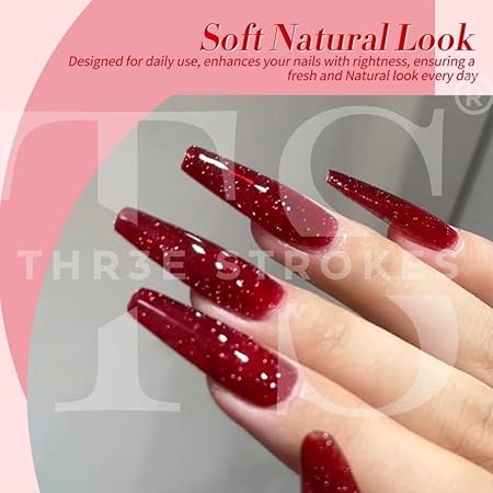 GV248 THR3E STROKES Gel Nail Polish 9D Cat Eye Gel Nail Polish, Magnetic Cat Eye Gel Polish Set, 7ml*6 with , Classic Colors Chameleon Magic Galaxy Effect Soak off Nail Art, Sparkle Stunning Gel Polish Gift for Women (RED ALLURE, 7.5ML)