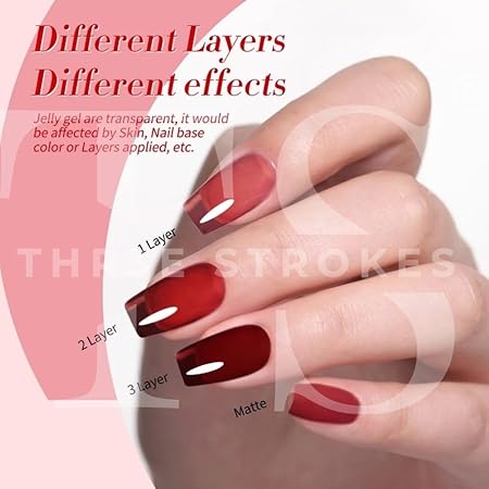 GV248 THR3E STROKES Gel Nail Polish 9D Cat Eye Gel Nail Polish, Magnetic Cat Eye Gel Polish Set, 7ml*6 with , Classic Colors Chameleon Magic Galaxy Effect Soak off Nail Art, Sparkle Stunning Gel Polish Gift for Women (RED ALLURE, 7.5ML)