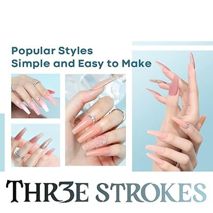 GV252 THR3E STROKES Poly Gel Slip Solution 100ML-Professional PolyGel Slip Solution For ExtenderGel, Builder Gel, UV/LED Nail Tips, Liquid Solution