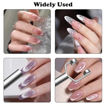 GV253 THR3E STROKES 3 IN 1 Cat Eye Nail Magnet Y-Shaped Double Head Magnetic Cat Eye Gel Polish Multifunctional Nails Design Tools Powerful Force Magnet Portable Handheld for Salon Studio Home Manicure (Y MAGNET)