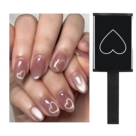 GV255 THR3E STROKES Glossy Finish 1 Pcs Nail Art Magnet Set, Super Strong Cylinder & Heart Magnets for Magnetic Nails, 9D Galaxy Cat Eye Nail Art, Magnetic Nail Polish, 1 Ml
