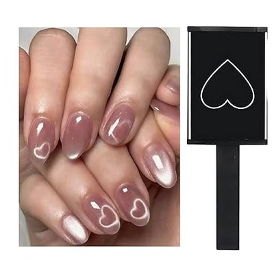 GV255 THR3E STROKES Glossy Finish 1 Pcs Nail Art Magnet Set, Super Strong Cylinder & Heart Magnets for Magnetic Nails, 9D Galaxy Cat Eye Nail Art, Magnetic Nail Polish, 1 Ml