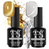GV261 THR3E STROKES Silver and Gold Smoothie Cat Magnetic Gel Polish - 9D Cateye With Magnet Stick for Salon Manicure and Nail Art DIY at Home - 30 ML