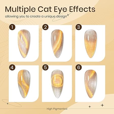 GV261 THR3E STROKES Silver and Gold Smoothie Cat Magnetic Gel Polish - 9D Cateye With Magnet Stick for Salon Manicure and Nail Art DIY at Home - 30 ML