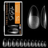 GV269 THR3E STROKES Soft Gel NailTips, Full Cover Clear Soft Nail Tips for Artificial False Nails Extension Nail Salons DIY NailArt with Box, 550PCS (MEDIUM ALMOND P8)