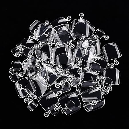 GV284 THR3E STROKES Soft Gel NailTips, Full Cover Clear Soft Nail Tips for Artificial False Nails Extension Nail Salons DIY NailArt with Box, 550PCS (TOE NAILS P1)