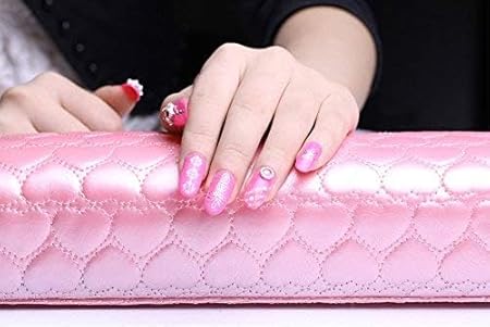 GV304 THR3E STROKES Nail Pillow Hand Rest for Nails, PU Leather Nail Armrest Detachable Manicure Hand Pillow Cushion Nail Art Accessories Tool for Nail Art Supplies (Women) (PINK)