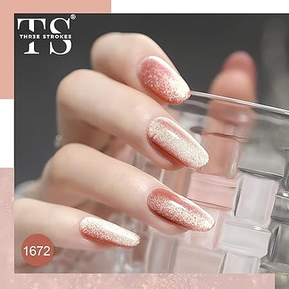 GV311 THR3E STROKES Gel Nail Polish Set - 6 Colors Gel Polish Glitter Gel Polish Sparkle Nail Polish Gel Manicure DIY Salon Nail Art Gifts (MILKYWAY76, 7.5ML)