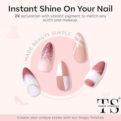 GV314 THR3E STROKES Gel Nail Polish Set - 6 Colors Gel Polish Glitter Gel Polish Sparkle Nail Polish Gel Manicure DIY Salon Nail Art Gifts (FAIRY LOVE 89, 7.5ML)