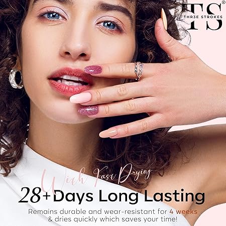GV314 THR3E STROKES Gel Nail Polish Set - 6 Colors Gel Polish Glitter Gel Polish Sparkle Nail Polish Gel Manicure DIY Salon Nail Art Gifts (FAIRY LOVE 89, 7.5ML)