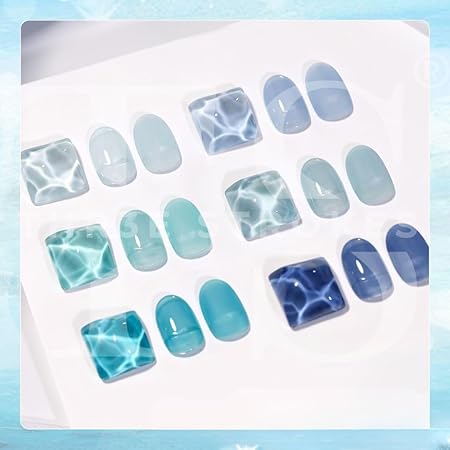 GV327 THR3E STROKES Gel Nail Polish Set - 6 Colors Gel Polish Glitter Gel Polish Sparkle Nail Polish Gel Manicure DIY Salon Nail Art Gifts (SEA, 7.5ML)