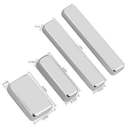 GV337 THR3E STROKES 4 Pcs Mini Nail Magnet Set, Assembled Cat Eye Gel Nail Polish Magnet Tool Magnetic Cat Eye Magnet for Nails Cat Eye Magnets Sticks Nail 3D Design DIY Home Salon (4 PCS MINI SET)