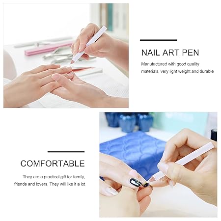 GV341 THR3E STROKES 10Pcs White Rhinestone Picker Dotting Pencil For Picking Up Stones And Nail Things Nail Art Decoration Tools Rhinestones Pickup Wax Pen