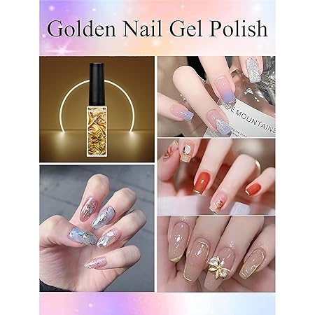 GV345 THR3E STROKES Metallic Gel Nail Polish - 3D Gold Silver Art Painting Liner for Home Salon Design (Need UV Light) (Set of 3)