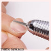 GV381 THR3E STROKES nail drill bit:Cuticle bit for nail drill 3/32" Safety Under Nail Carbide Cuticle Cleaner Bit for Nail Prep, Nail Trimmer, Professional nail Art tools for manicure， Needle shape Fine-F (ND3)