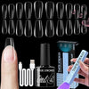 GV390 THR3E STROKES Nail Gel Extension Kit for Builder Gel UV Nail Art Kit Nail Extension Set Easy Funny Diy Nail Tips Art Decoration at Home Gift for Women (GEL X HALF MATTE KIT a92)