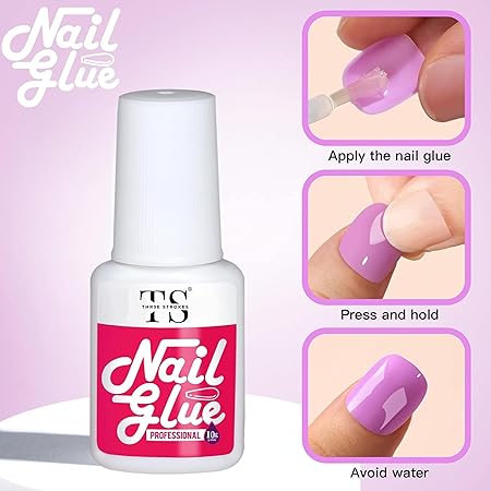 GV397 THR3E STROKES 24Pack Short Press On Nails, 576Pcs Short Round Press On Nails, Short Matte Press On Nails, Short Glossy Press On Nails, Short Fake Nails With Nail Glue(S6554)