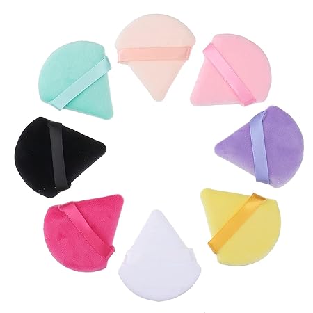 GV398 THR3E STROKES Blender Sponge Makeup Cosmetic Puff Makeup Sponge Foundation Powder Sponge Beauty Tools Women Makeup Accessories (Multicolour) (TRAINGLE) (PACK OF 1)
