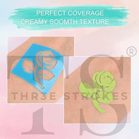 GV400 THR3E STROKES Face Paint Palette, 26 Colours with 6 Glow Colours, Non-Toxic Body Paint Kit for Kids and Adults, Professional Makeup for Cosplay, (26 BP)