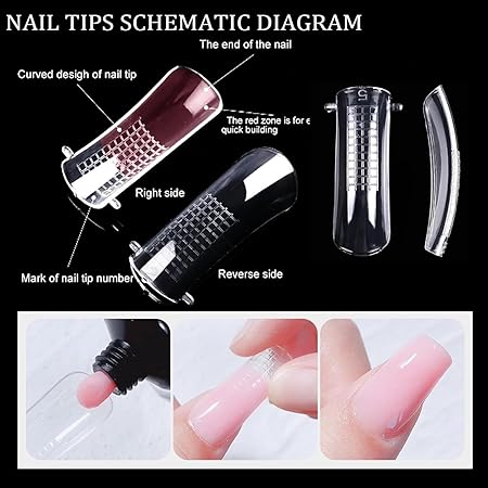 GV401 THR3E STROKES Poly Nail Gel Extension Kit for Builder Gel Nail Art Kit Nail Extension Set (Set of 12) (PINK NUDE)