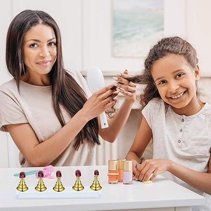 GV411 THR3E STROKES 2 Sets Acrylic Nail Display Stand - Tip Practice Stand With Magnetic Holder for DIY Nail Art and Manicure Tools (mix color)(ACRYLIC NAIL STAND 2PCS)