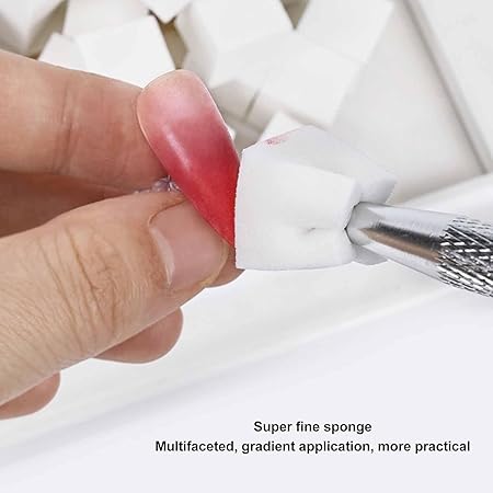 GV414 THR3E STROKES Nail Ombre Brushes, Sponge Holder Pen for Fade Gradient Ombre Nail Art Manicure