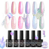 GV422 THR3E STROKES Gel Nail Polish Set- 6 Colors Nude Gel Polish All Seasons Skin Tones Pink Neutral Brown Gel Polish Kit (Uv/Led Lamp Required) Shades Need At Least 3 Layers, Shine Finish, 7.5 Milliliters (PEARL P85, 7.5ML)