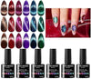 GV425 THR3E STROKES Gel Nail Polish Set- 6 Colors Nude Gel Polish All Seasons Skin Tones Pink Neutral Brown Gel Polish Kit (Uv/Led Lamp Required) Shades Need At Least 3 Layers, Shine Finish, 7.5 Milliliters (CLUSTER X, 7.5ML)