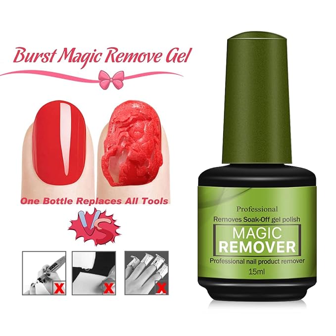 GV430 THR3E STROKES Gel Nail Polish Remover: Professional, Natural, 15ml, 5g, Quickly & Easily Removes Gel Polish in 3-5 Minutes, No Soaking or Wrapping, Nail Polish Remover