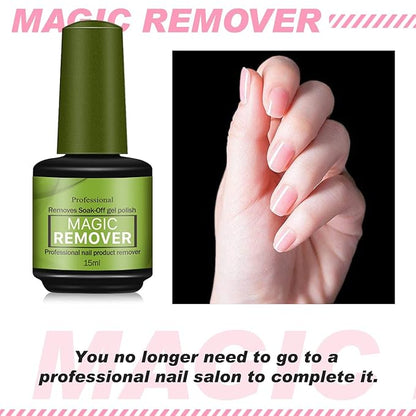 GV430 THR3E STROKES Gel Nail Polish Remover: Professional, Natural, 15ml, 5g, Quickly & Easily Removes Gel Polish in 3-5 Minutes, No Soaking or Wrapping, Nail Polish Remover