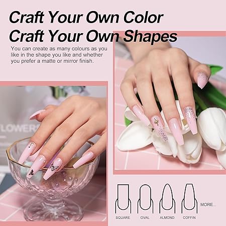 GV433 THR3E STROKES 30 ML Poly l tubes Polygel For Nails Extensions Finger nail art Manicure Acrylic gel Varnish hybrid UV Poly gel Professional Salon Nail DIY Gift for Women (PINK)