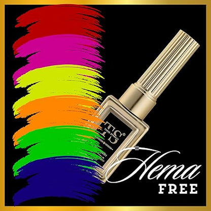 GV445 THR3E STROKES Hema Free Gel Nail Polish Set 6 Colors Gel Polish Manicure Nail Art DIY Home Gifts for Women Girls Rainbow Nails 15ML X 15ML (UV LAMP REQUIRED)(MACHINE SE SUKHENGI) (HALLOWEEN BEGINS 45,46,47,48,49,30, 15ml)