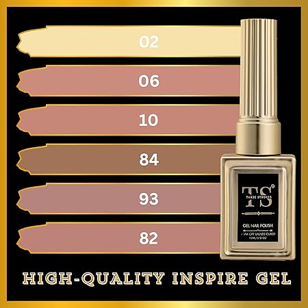 GV446 THR3E STROKES Hema Free Gel Nail Polish Set 6 Colors Gel Polish Manicure Nail Art DIY Home Gifts for Women Girls Rainbow Nails 15ML X 15ML (UV LAMP REQUIRED)(MACHINE SE SUKHENGI) (NUDE BITCH 02,06,10,84,93,82, 15ml)