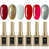 GV447 THR3E STROKES Hema Free Gel Nail Polish Set 6 Colors Gel Polish Manicure Nail Art DIY Home Gifts for Women Girls Rainbow Nails 15ML X 15ML (UV LAMP REQUIRED)(MACHINE SE SUKHENGI) (BRIDAL SWAG 90,74,44,45,63,87, 15ml)