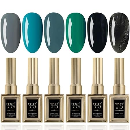 GV448 THR3E STROKES Hema Free Gel Nail Polish Set 6 Colors Gel Polish Manicure Nail Art DIY Home Gifts for Women Girls Rainbow Nails 15ML X 15ML (UV LAMP REQUIRED)(MACHINE SE SUKHENGI) (SOFT BREEZE 32,26,17,28,43,97, 15ml)