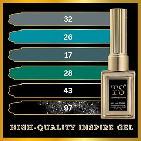 GV448 THR3E STROKES Hema Free Gel Nail Polish Set 6 Colors Gel Polish Manicure Nail Art DIY Home Gifts for Women Girls Rainbow Nails 15ML X 15ML (UV LAMP REQUIRED)(MACHINE SE SUKHENGI) (SOFT BREEZE 32,26,17,28,43,97, 15ml)