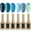 GV452 THR3E STROKES Hema Free Gel Nail Polish Set 6 Colors Gel Polish Manicure Nail Art DIY Home Gifts for Women Girls Rainbow Nails 15ML X 15ML (UV LAMP REQUIRED)(MACHINE SE SUKHENGI) (WAVE 38,14.15,13,16,61, 15ml)